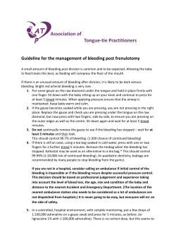 Control of bleeding post tongue-tie division