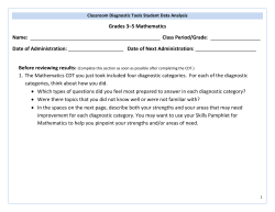 Grades 3&ndash;5 Mathematics Name: Class Period/Grade: