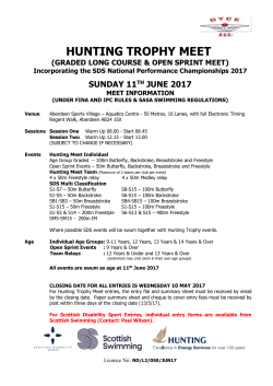 Hunting Trophy Meet inc SDS Performance