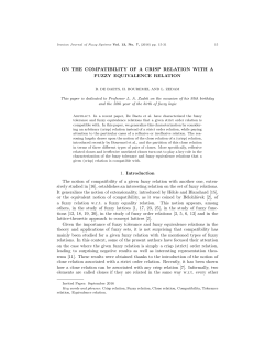 ON THE COMPATIBILITY OF A CRISP RELATION WITH A FUZZY