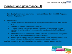 Consent and Claims presentation