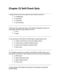 Chapter 23 Self-Check Quiz