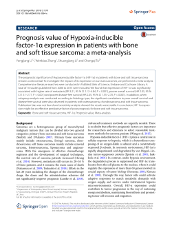 Prognosis value of Hypoxia-inducible factor