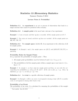 Statistics 13 Elementary Statistics