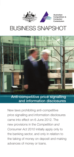 Anti-competitive price signalling and information disclosures
