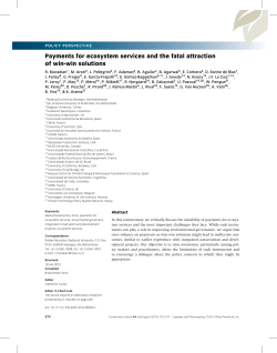Payments for ecosystem services and the fatal attraction of winwin