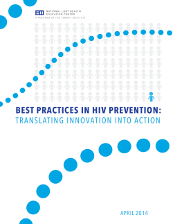 best practices in hiv prevention - National LGBT Health Education