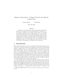 Balanced Allocations: A Simple Proof for the Heavily Loaded Case 1