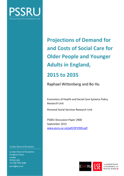 Projections of Demand for and Costs of Social Care for Older People