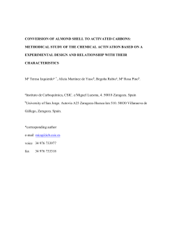 almond shell based chemically activated carbons