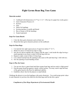 Fight Germs Bean Bag Toss Game