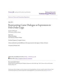 Representing Game Dialogue as Expressions in First