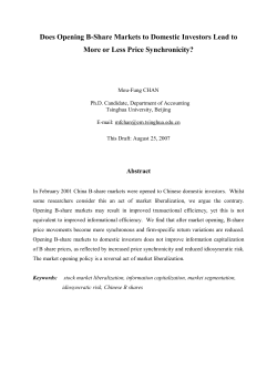 Does Opening B-Share Markets to Domestic Investors Lead to More