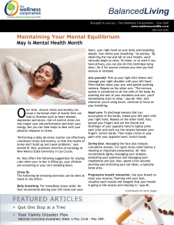 Maintaining Your Mental Equilibrium May is Mental Health Month