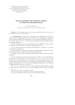 singularities and normal forms of smooth distributions