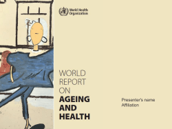 Presentation - World Health Organization