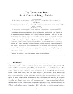 The Continuous Time Service Network Design Problem