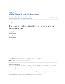 The Conflict between Notions of Fairness and the Pareto Principle