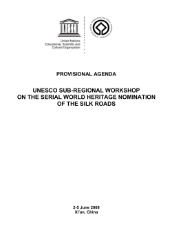 Agenda Xi`an Workshop - UNESCO World Heritage Centre
