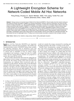 A Lightweight Encryption Scheme for Network