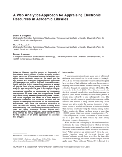 A web analytics approach for appraising electronic resources in