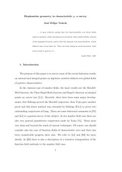 Diophantine geometry in characteristic p