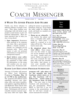 Coach May 2016 - Town of Chester, MA