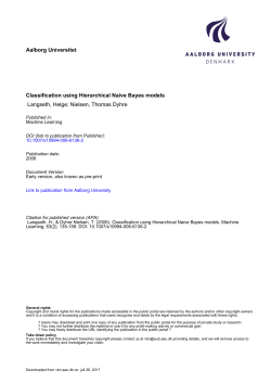 Aalborg Universitet Classification using Hierarchical Naive Bayes