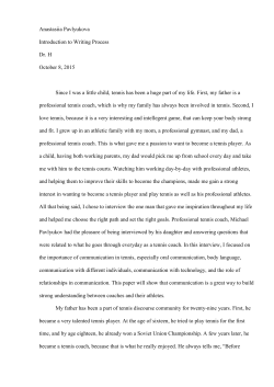 Anastasiia Pavlyukova Introduction to Writing Process Dr. H October