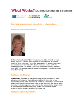 Keynote speakers and panellists