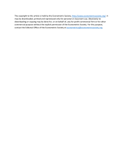 The copyright to this article is held by the Econometric Society, http