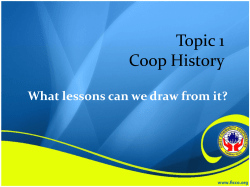 Coop History - First Community Cooperative