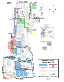 2016 arkansas football pre- game traffic flow