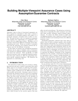 Building Multiple-Viewpoint Assurance Cases Using Assumption