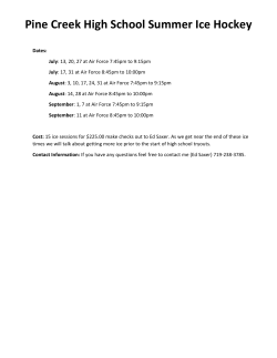 Pine Creek High School Summer Ice Hockey