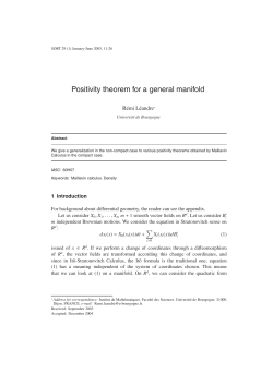 Idescat. SORT. Positivity theorem for a general manifold. Volume 29