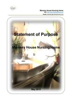 STATEMENT OF PURPOSE 150515