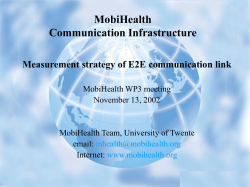 Measurement strategy of E2E communication link