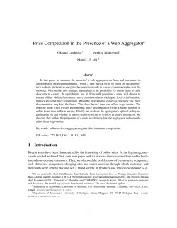 Price Competition in the Presence of a Web Aggregator