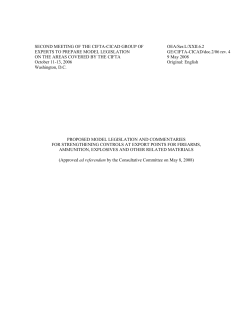 model legislation for strengthening of controls at export points for