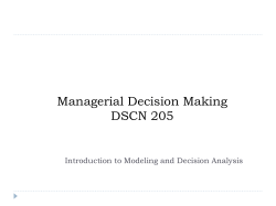 Managerial Decision Making