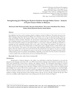 Strengthening Jawi Writing for Dyslexia Students through Online