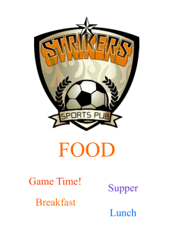 Game Time! Supper Breakfast Lunch