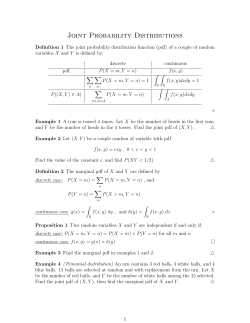 Joint Probability Distributions