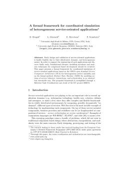 A formal framework for coordinated simulation of heterogeneous