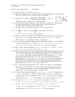 AMATYC Contest (Fall 2008) Solutions
