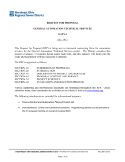 RFP Template - Northeast Ohio Regional Sewer District