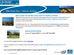 30 th June 2013 WIN A PLACE ON THE IBM STUDY TOUR TO