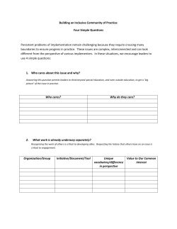 Four Simple Questions