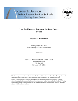 Low Real Interest Rates and the Zero Lower Bound